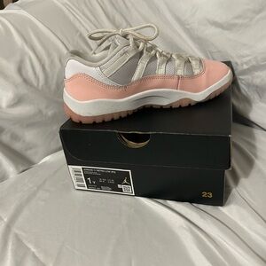 Jordan 11 Retro Low Pink and White Girls' Sneaker